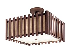 4 Light Square Semi Flush-mount