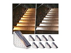 Bosceos 8-Pack Solar Stair Lights Outdoor Waterproof