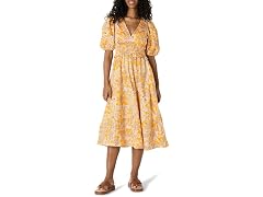 Amazon Essentials Women's Puff Sleeve Dress Golden