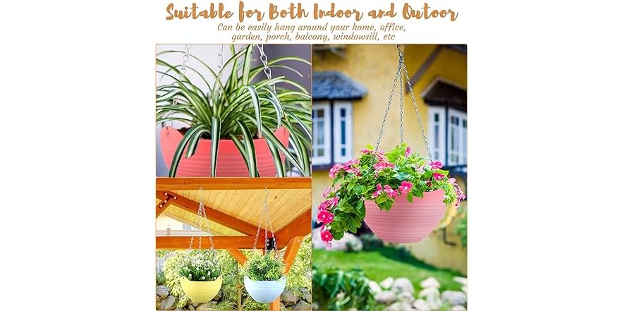 16 Pack Self Watering Hanging Planters