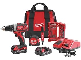 Milwaukee 2606-22CTP M18 18V Cordless Lithium-Ion 1/2″ Drill Driver Contractor Kit