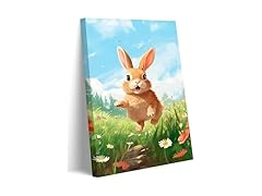 Nursery Cute Bunny Canvas Wall Art