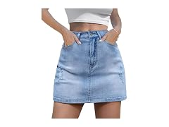 LOLILRSD Women's Denim Mini Skort
