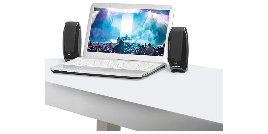 2.0 Multimedia Speakers w/3.5mm, Black