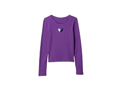 GAP Girls Long Sleeve Ribbed Henley Top Shirt