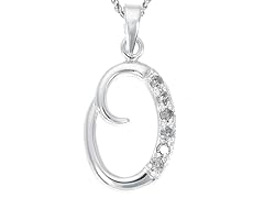 Diamond Alphabet Pendant - O