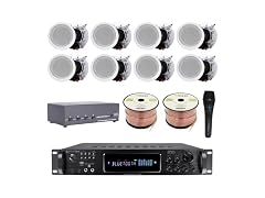 Vaiyer 7.2Ch 3500W Amp w/ 5.25" Spkrs (8-Pk)