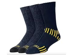 DeWALT Mens Everyday Socks Navy 3 Pairs