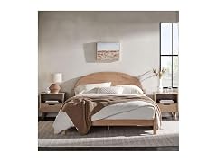 Walker Edison Queen Boho Arch Bed, White
