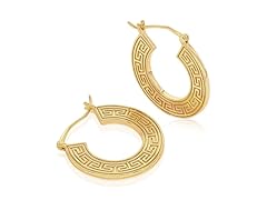 Greek Style Hoop Earrings 