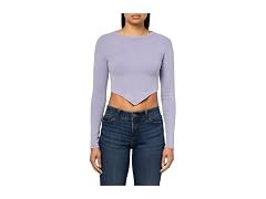 Forever 21 Women's (L) Acid Wash Crop Top Dusty La