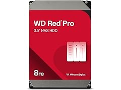 Western Digital 8TB WD Red Pro NAS Internal Hard Drive HDD - 7200 RPM, SATA 6 Gb/s, CMR, 256 MB Cache, 3.5" - WD8003FFBX (Open Box)