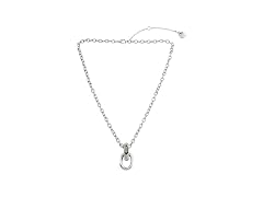 Steve Madden Women Crystal Link Pendant Necklace