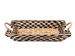 Herringbone Water Hyacinth Serving Tray
