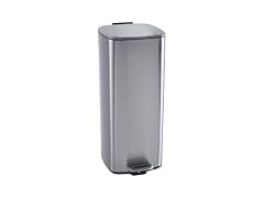 Takywep 8 Gal Step-On Trash Can Silver