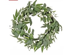 24" Frosted Leaves Christmas Wreath