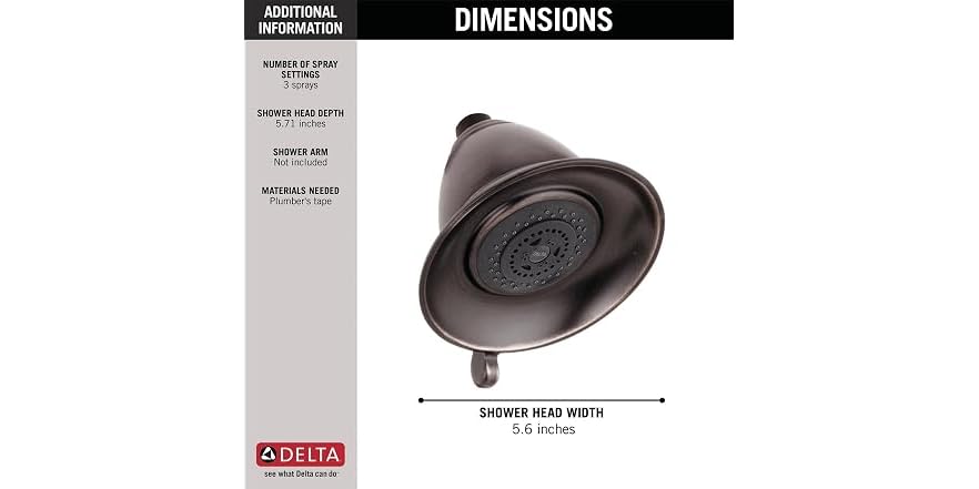 Delta Faucet 3-Spray Touch-Clean Shower