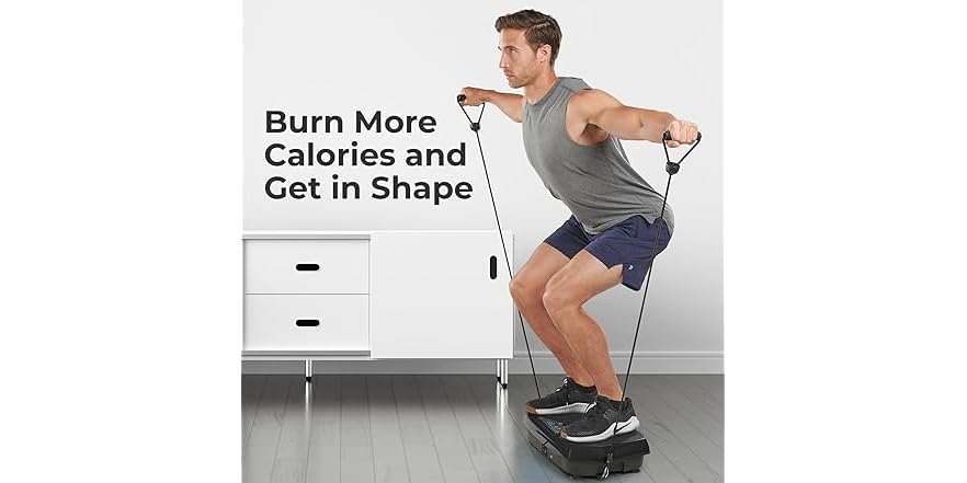 Lifepro Rumblex Pro & 4D Machine d'exercice à plaque vibrante – Oscillation triple moteur, linéaire et pulsation. Plaque vibrante à mouvement 4D avec télécommande, tapis d'exercice pour entraînement