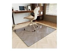 Koonmi Grey Glass Chair Mat 36" x 46"
