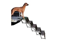 Upgraded Dog Stairs, Metal Frame Foldable Large Dog Step