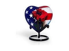 American Flag Heart Cremation Urns