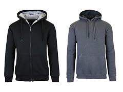 Mens Sherpa & Fleece Pullover Hoodie Set