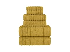Elegant Comfort 100% Turkish Cotton Corduroy Towels, Gold