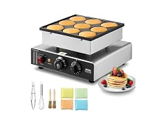 VEVOR Dutch Pancake Maker, 9PCS 76mm