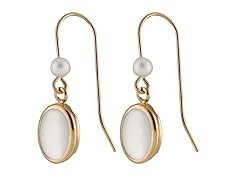 Shepherd Hook Mother Of Pearl Earrings