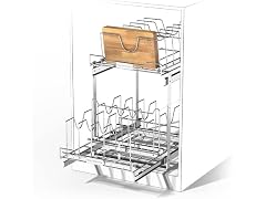 2 Tier Pull Out Alloy Steel Cabinet Organizer