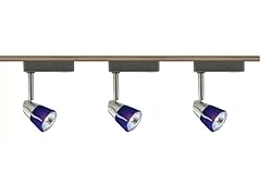 3-Light 4 ft Track Lighting Kit - Blue/Satin