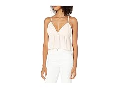 The Drop Shell Pink Peplum Cropped