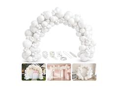Bezente 10FT White Balloon Garland Arch