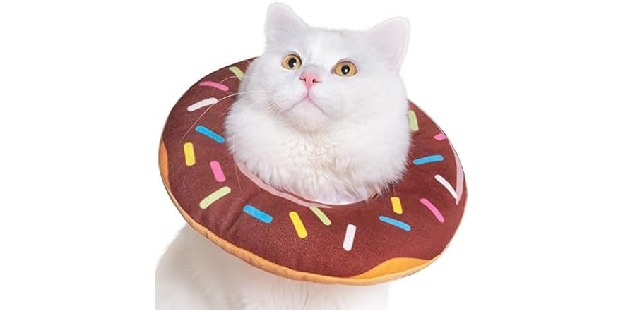 Adjustable Cute Cat Donut Collar