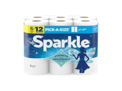 Sparkle Pick-A-Size Paper Towels, 6 Double Rolls