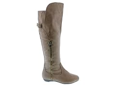 Riding Boots Side Zip, Taupe