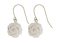 Flower Dangling Mother Of Pearl Earirngs