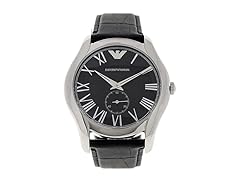 Emporio Armani AR1703 Black Croco Leather Strap Watch