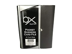 Buxton Pocket Business Card File - 24 Card Black