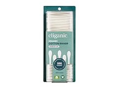 Cliganic Organic Cotton Swabs, 500 Count