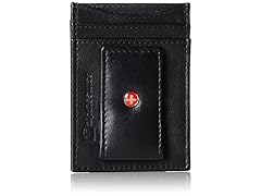 Leather Magnetic Money Clip Wallet