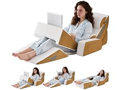 paxato 9PCS Wedge Pillow Set Brown