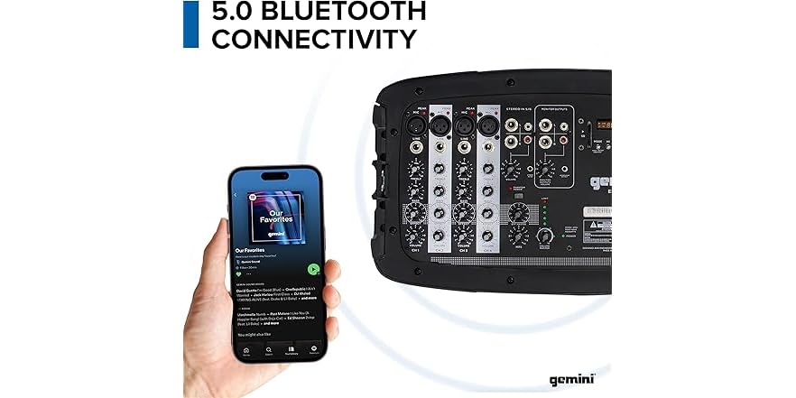 Gemini Sound ES-210MXBLU-ST Professional Audio Bluetooth PA