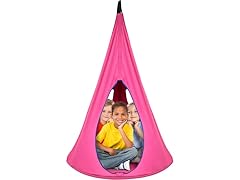 Sorbus Kids Nest Swing Fits 3 Children, Pink