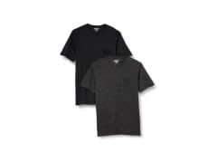 Amazon Essentials 2-Pack T-Shirt, Black (XS)