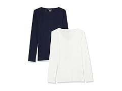Amazon Essentials Women V-Neck Knit Rib Shirts