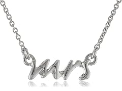 kate spade new york Say Yes Silver-Tone "Mrs." Necklace, 16"