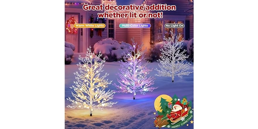Brightever 3FT Small Christmas Tree with Lights, Pre-lit