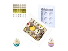12 Set White Cupcake Boxes Container