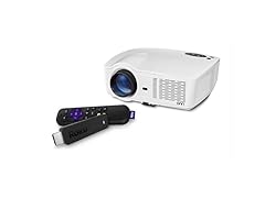 ONN Portable HD 720p Projector w/ Roku Streaming Stick